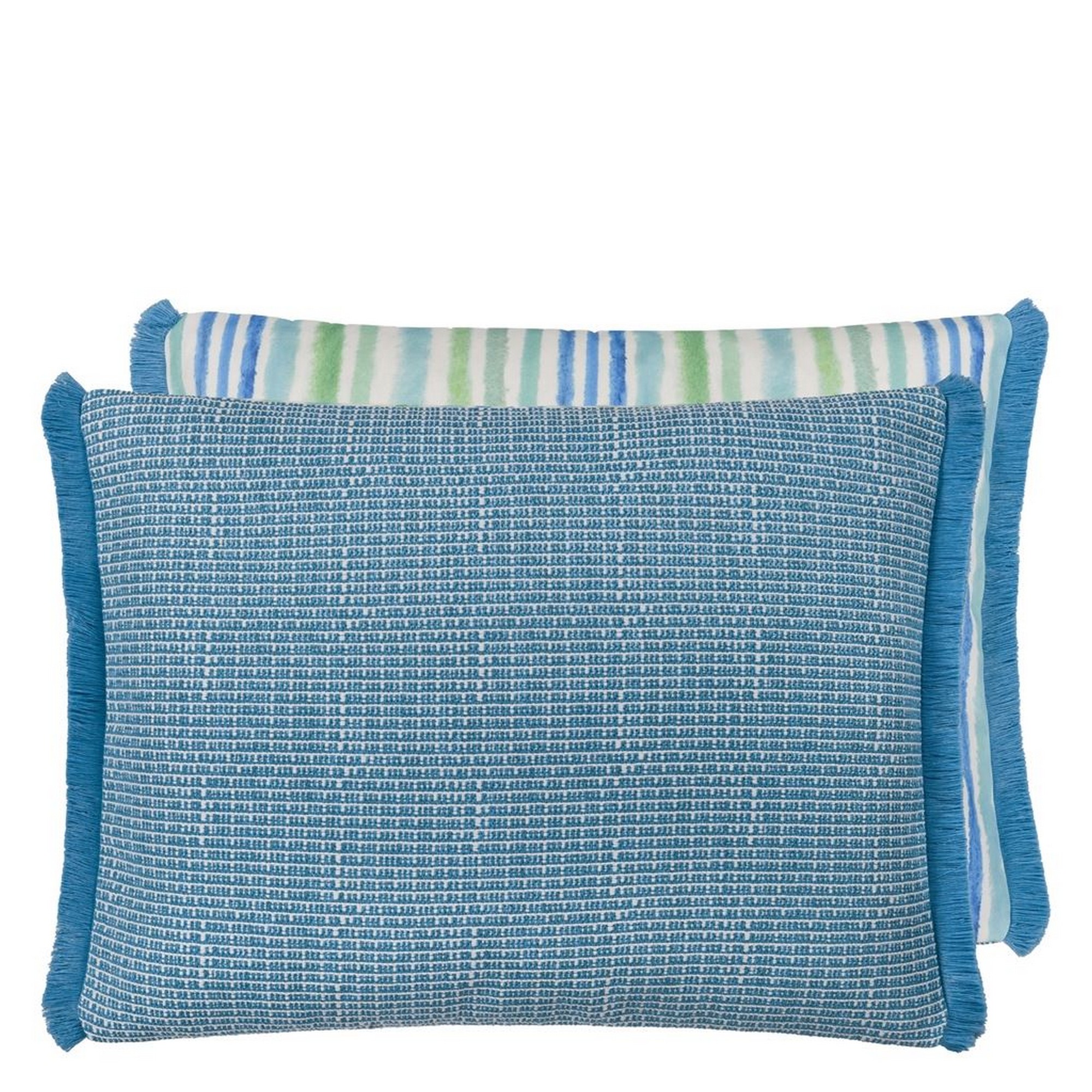 Pompano Indoor Outdoor Cushion By Designers Guild In Aqua Blue